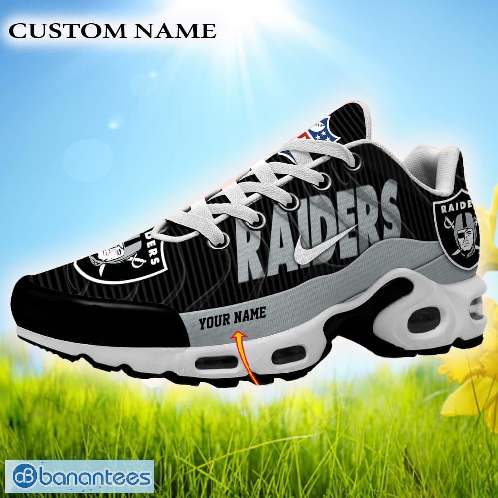 Custom Name Las Vegas Raiders NFL Air Cushion Sports Shoes Premium New Sneakers For Men Women Gift - Las Vegas Raiders NFL Teams Personalized Air Cushion Shoes_1