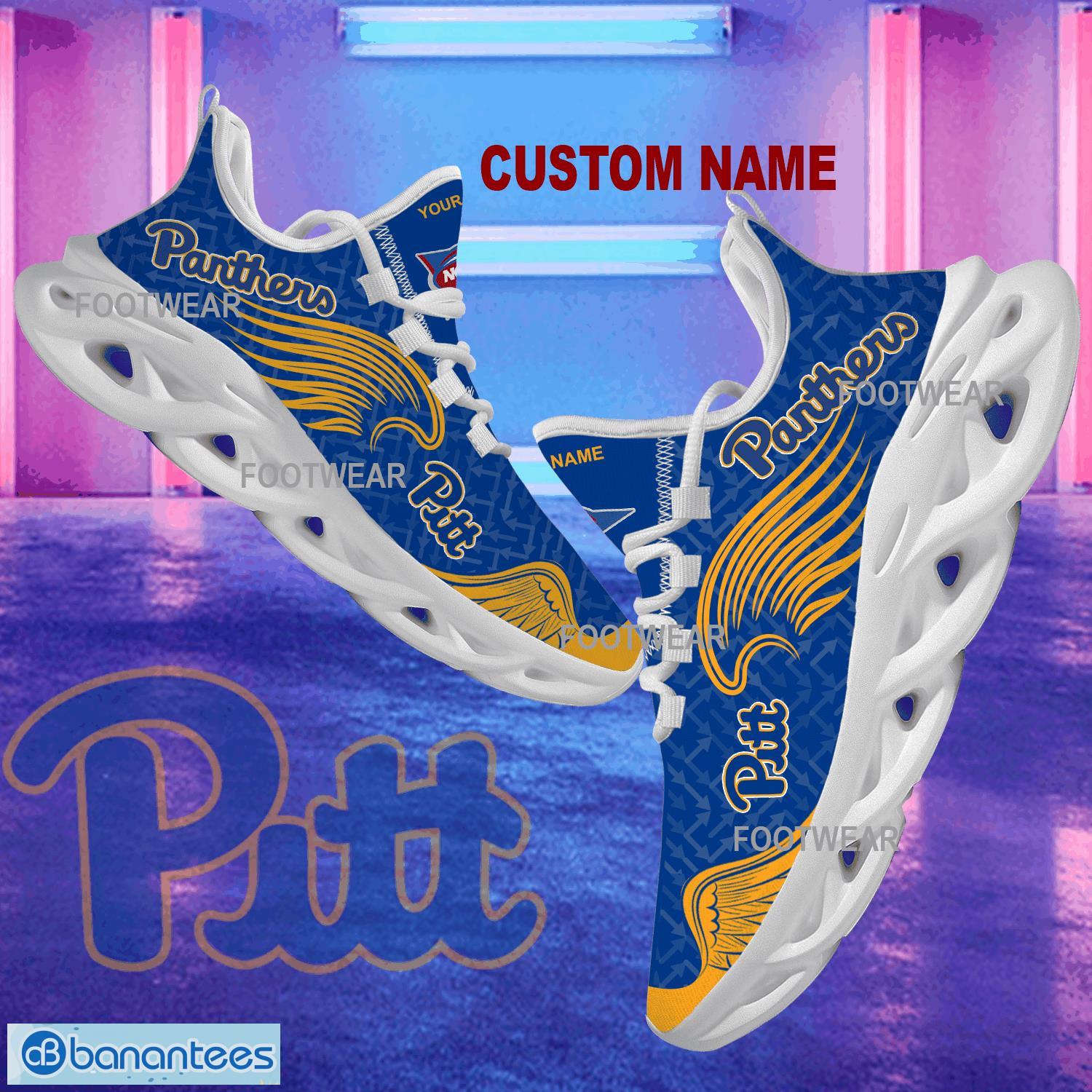 Custom Name NCAA Pittsburgh Panthers New Wings Arrow Pattern Max Soul Shoes Fans Chunky Sneakers Gift - NCAA Pittsburgh Panthers New Wings Arrow Pattern Max Soul Shoes Photo 1