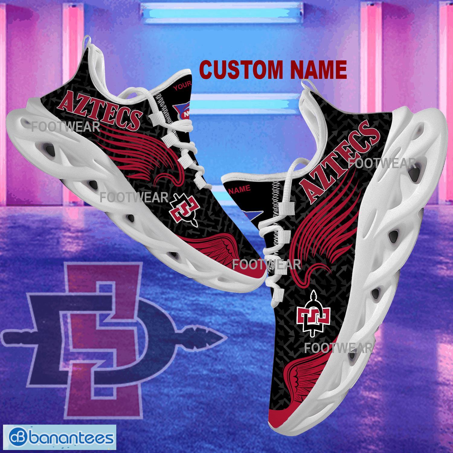 Custom Name NCAA San Diego State Aztecs New Wings Arrow Pattern Max Soul Shoes Fans Chunky Sneakers Gift - NCAA San Diego State Aztecs New Wings Arrow Pattern Max Soul Shoes Photo 1