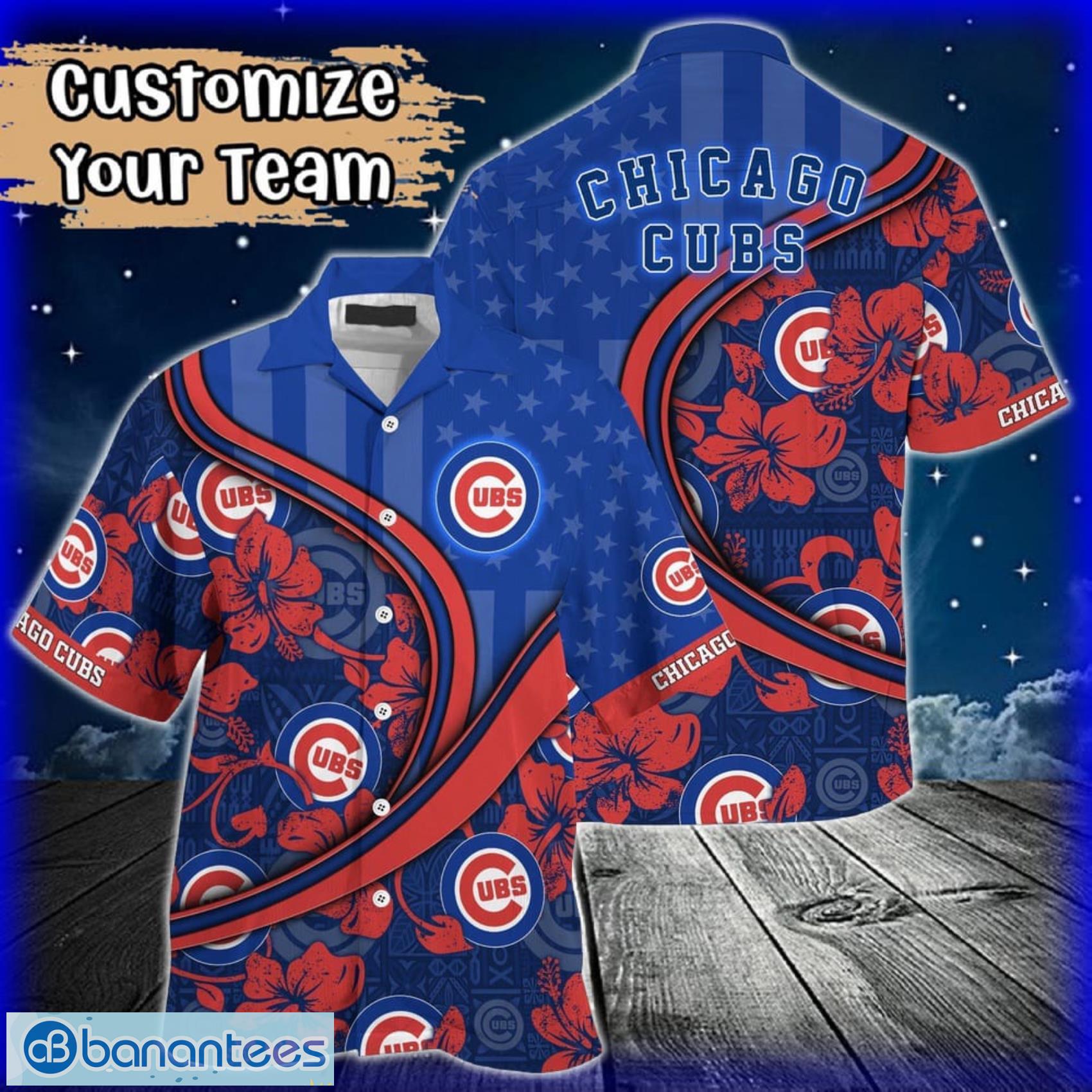 custom name or team name mlb chicago cubs hawaiian shirt 2024 image Custom Name or Team Name MLB Chicago Cubs Hawaiian Shirt 2024 Product Photo 1