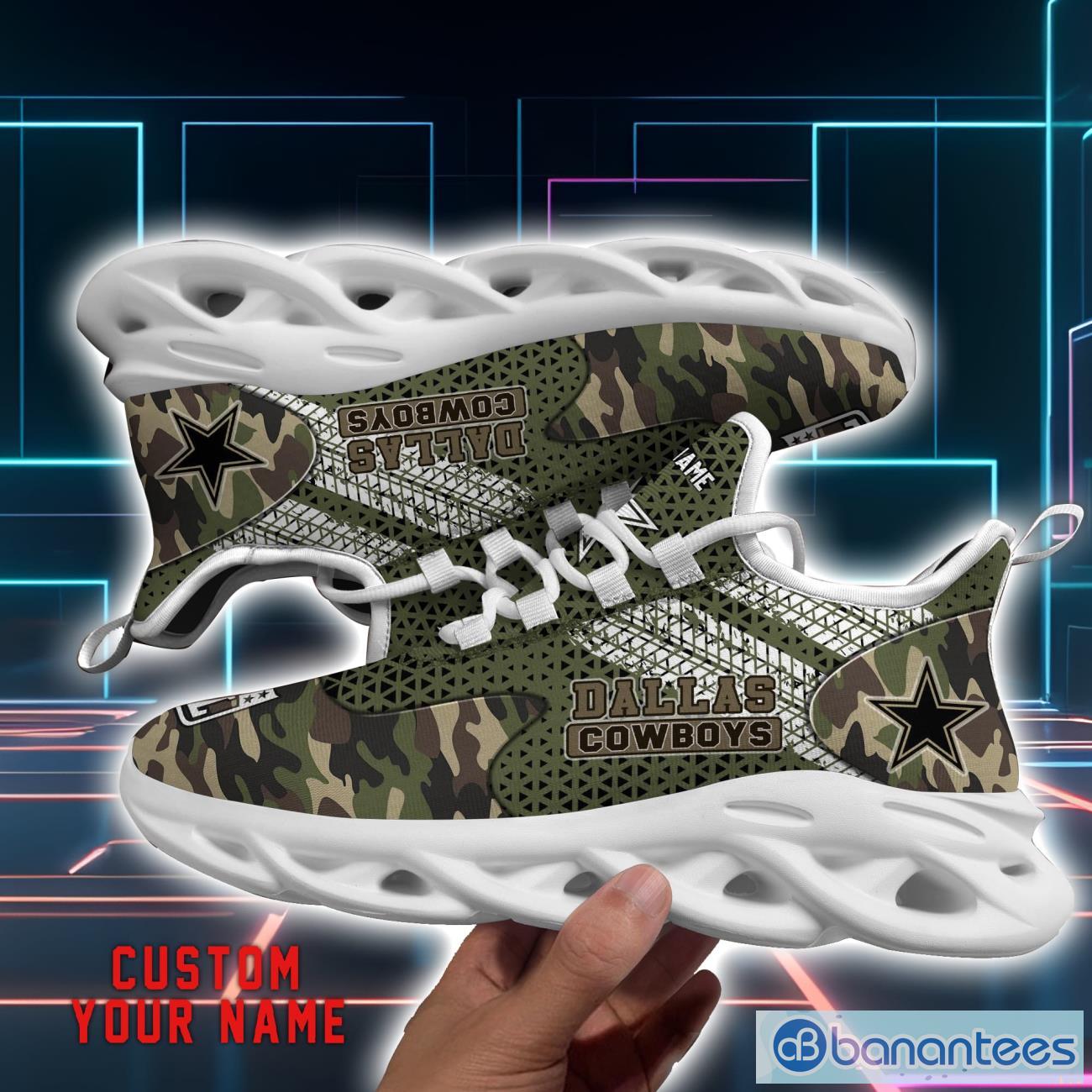 NFL Camo Fishing Dallas Cowboys Custom Name Max Soul Shoes Gift Fans -  Banantees