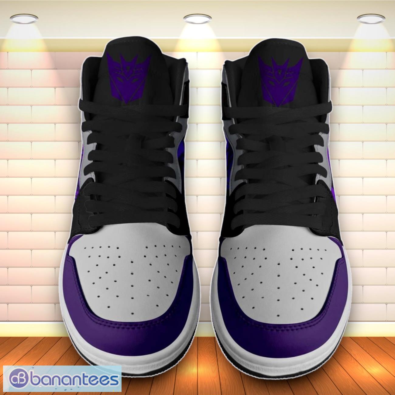 decepticons attack transformers air jordan high top shoes 1 image Decepticons, Attack Transformers Air Jordan High Top Shoes Product Photo 2