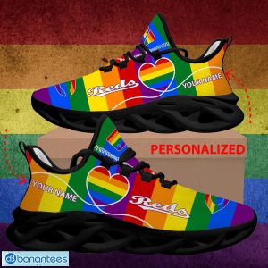 Rainbow LGBT Love MLB Cincinnati Reds Max Soul Shoes Personalized Gift For LGBT Sports Sneakers - Rainbow LGBT Love MLB Cincinnati Reds Max Soul Shoes Personalized Photo 2