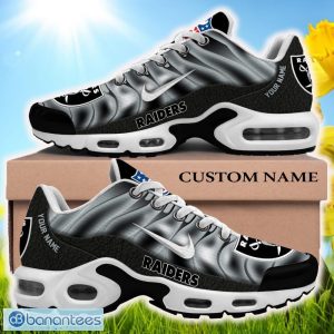 Custom Name Las Vegas Raiders NFL Teams Air Cushion Sports Shoes Handmade New Sneakers For Men Women Gift - Las Vegas Raiders NFL Air Cushion Sports Shoes_2