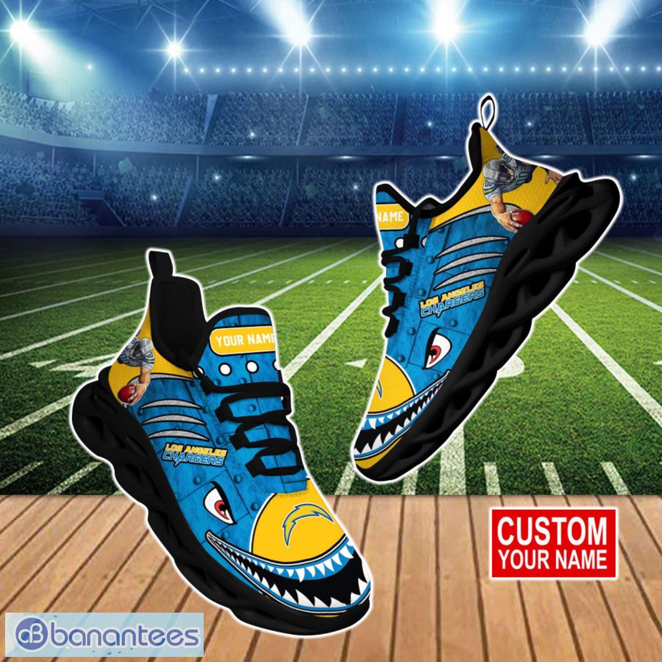 Los Angeles Chargers NFL Clunky Max Soul Shoes Custom Name Best Gift For True Fans Product Photo 1