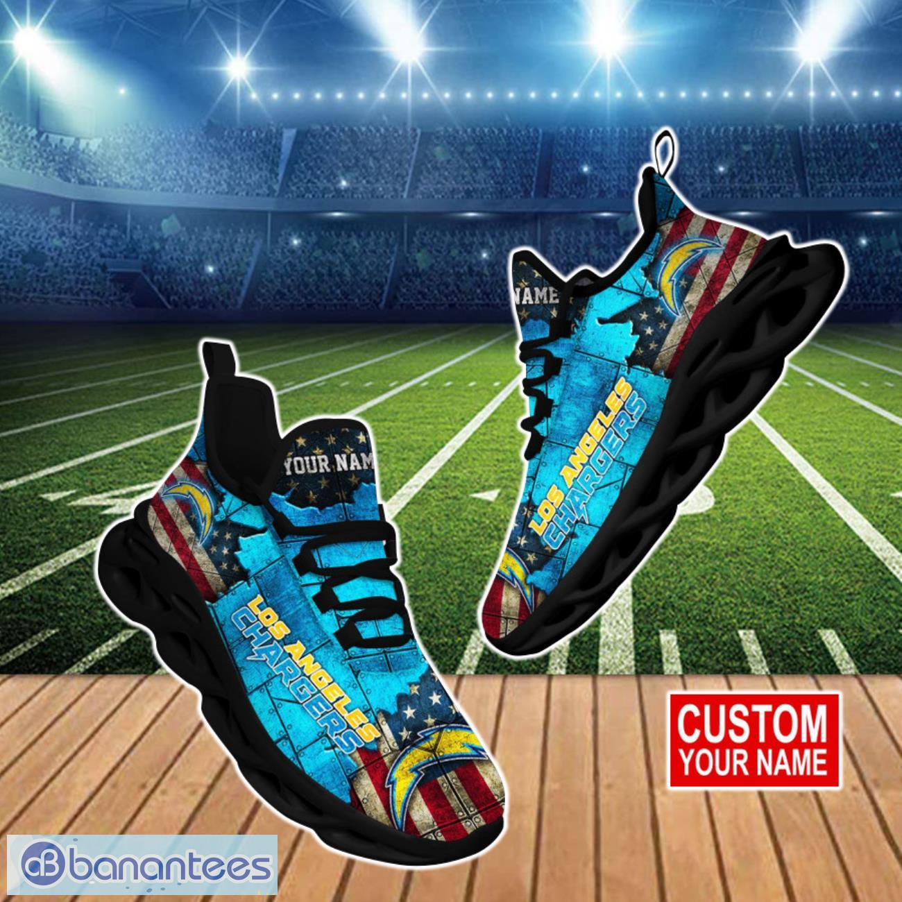 Los Angeles Chargers NFL Clunky Max Soul Shoes Custom Name Gift For Fans Product Photo 1