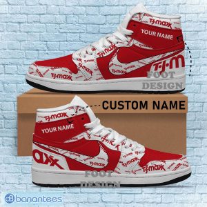 T.J. Maxx Logo Brand Personalized Air Jordan Hightop Shoes AOP For Men Women - t.j. maxx Logo Personalized Air Jordan Hightop Shoes Photo 2
