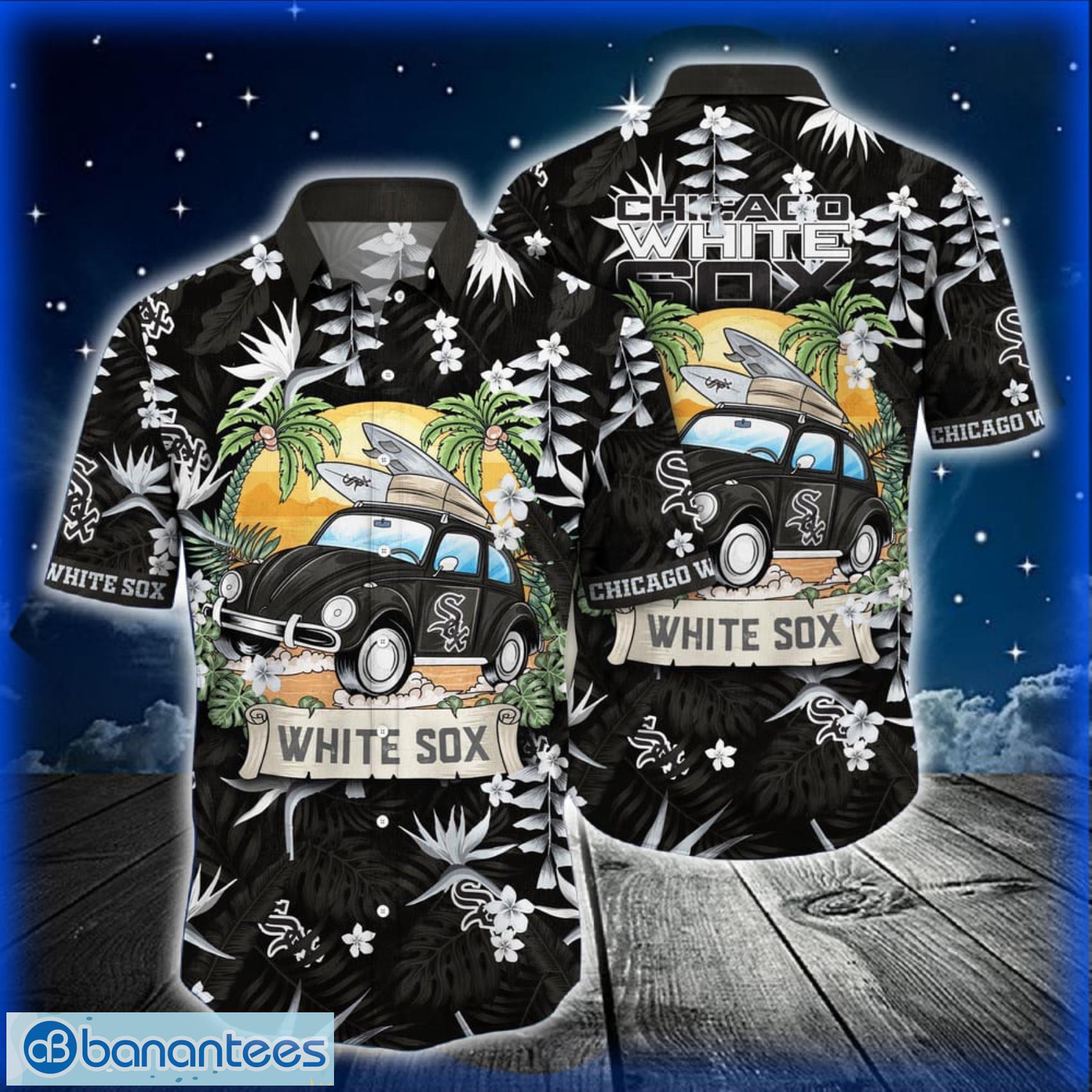 mlb chicago white sox hawaiian shirt car and summer heatwave shirt for fans image MLB Chicago White Sox Hawaiian Shirt Car And Summer Heatwave Shirt For Fans Product Photo 1