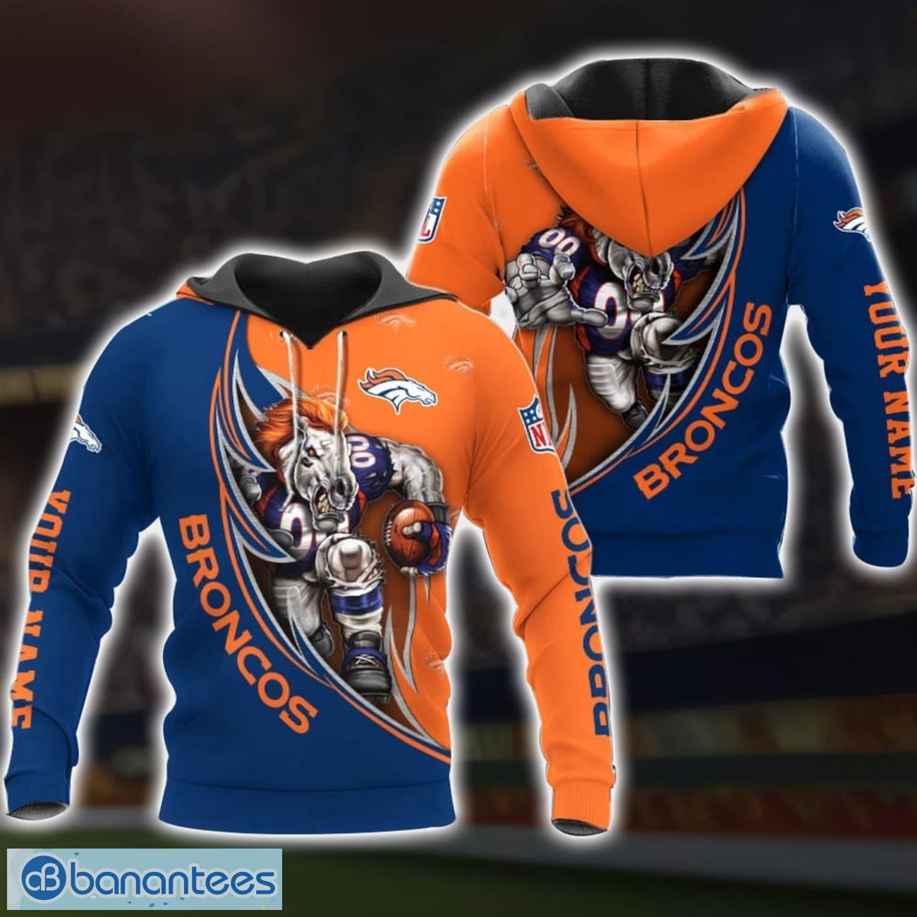 NFL Denver Broncos Custom Name Hoodie Damn Right 3D Printed Unisex Hoodie For Men And Women Product Photo 1