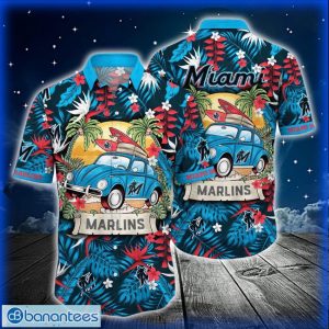 MLB Miami Marlins Hawaiian Shirt Car And Summer Heatwave Shirt For Fans Product Photo 1