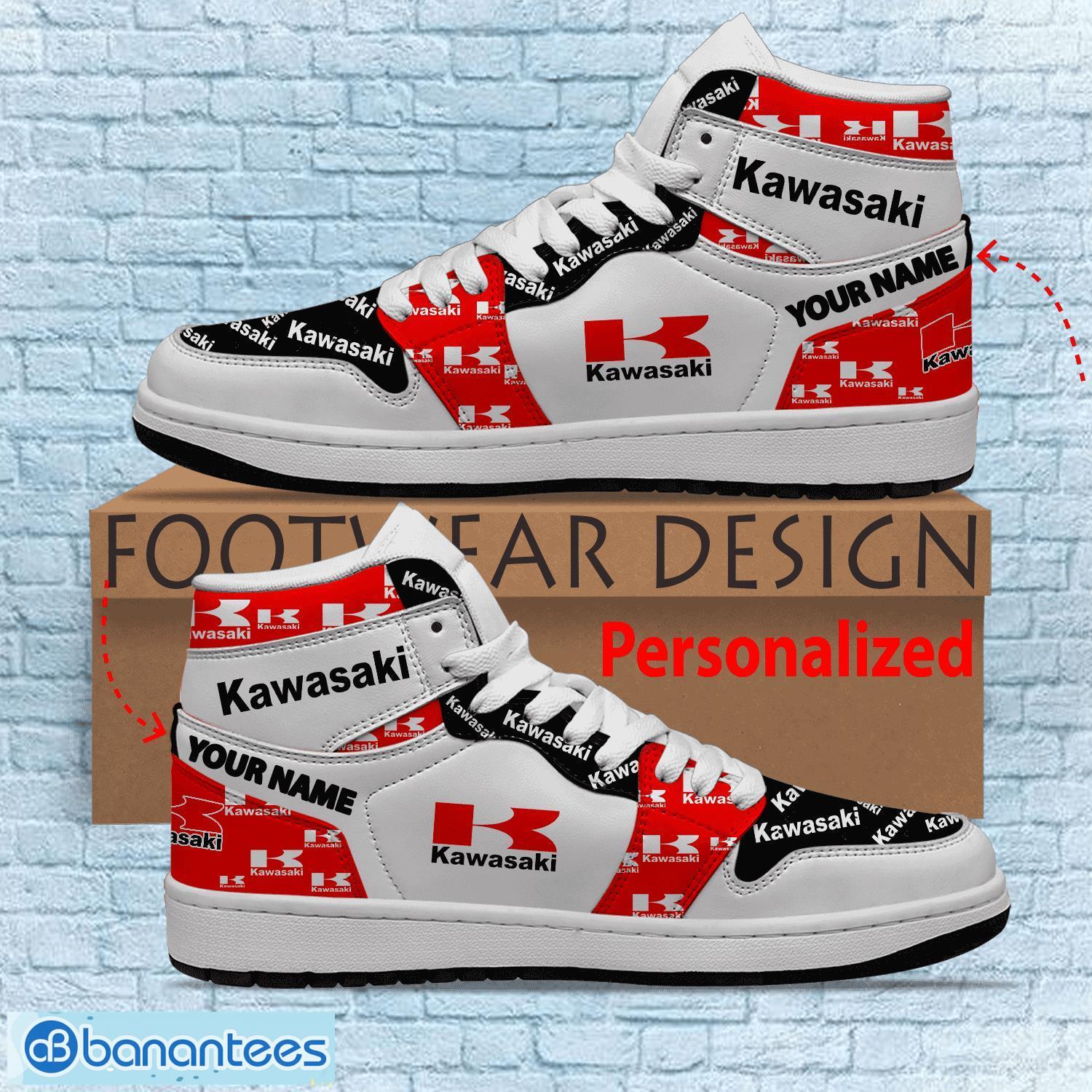 Personalized Motorcycle Kawasaki Logo New Style Air Jordan Hightop