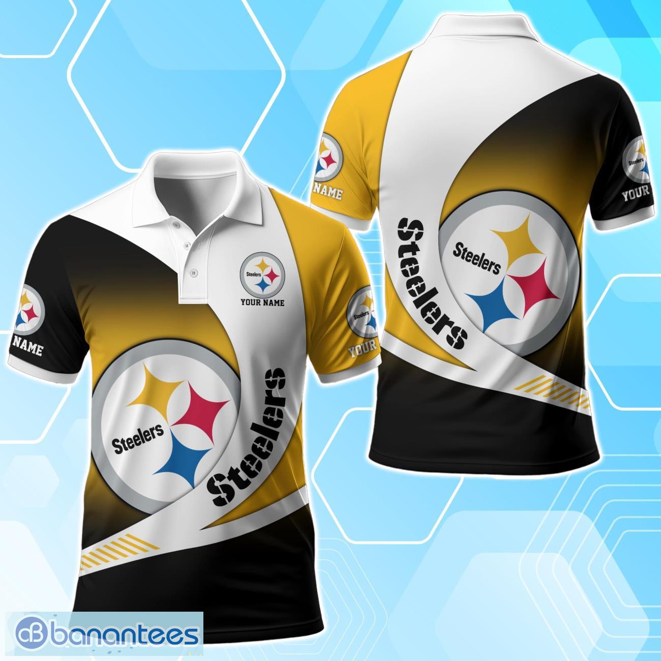 Pittsburgh Steelers Polo Shirt Custom Name Sport 3D Clothings For Fans Product Photo 1