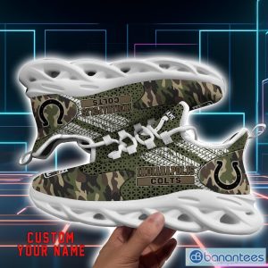 NFL Camo Fishing Indianapolis Colts Custom Name Max Soul Shoes