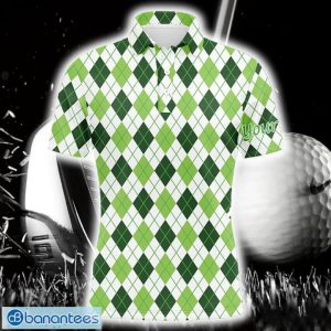 Custom Name Green Argyle St Patrick's Day Pattern Golf Shirts Custom Team Golf Polo Shirt For Men And Women Product Photo 1