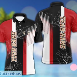Red And Black Plaid Pattern Custom Bowling Polo Shirt For Men And Women Product Photo 1