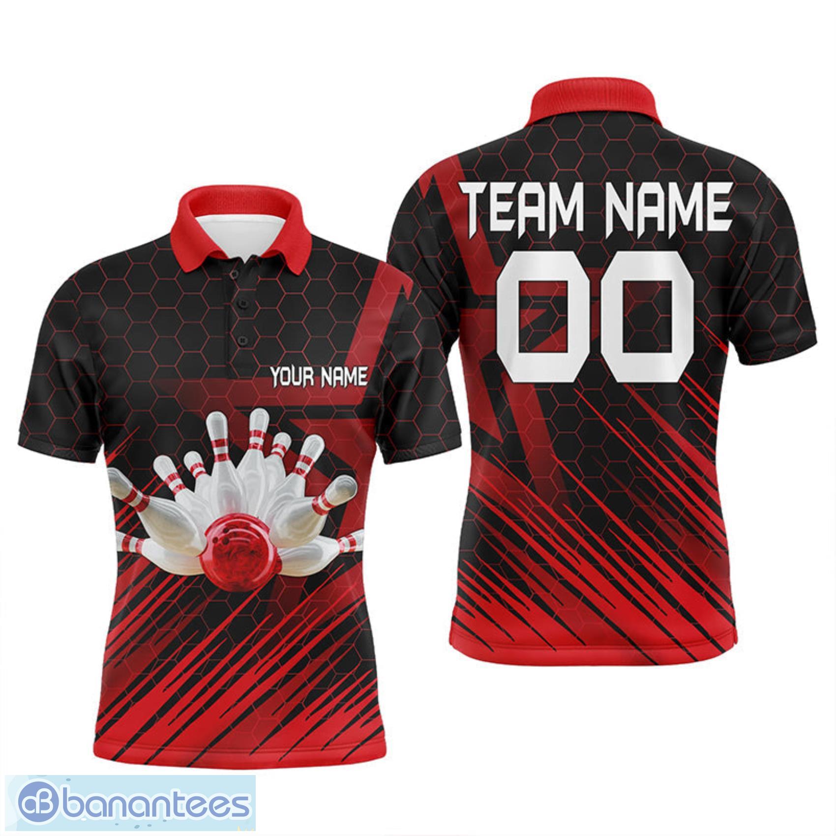 red bowling custom name polo bowling jersey 3d bowling team shirt image Red Bowling Custom Name Polo Bowling Jersey 3d Bowling Team Shirt Product Photo 1