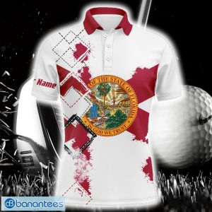 Custom Name Florida Flag Patriot Custom Name Golf Polo Shirt For Men And Women Product Photo 1