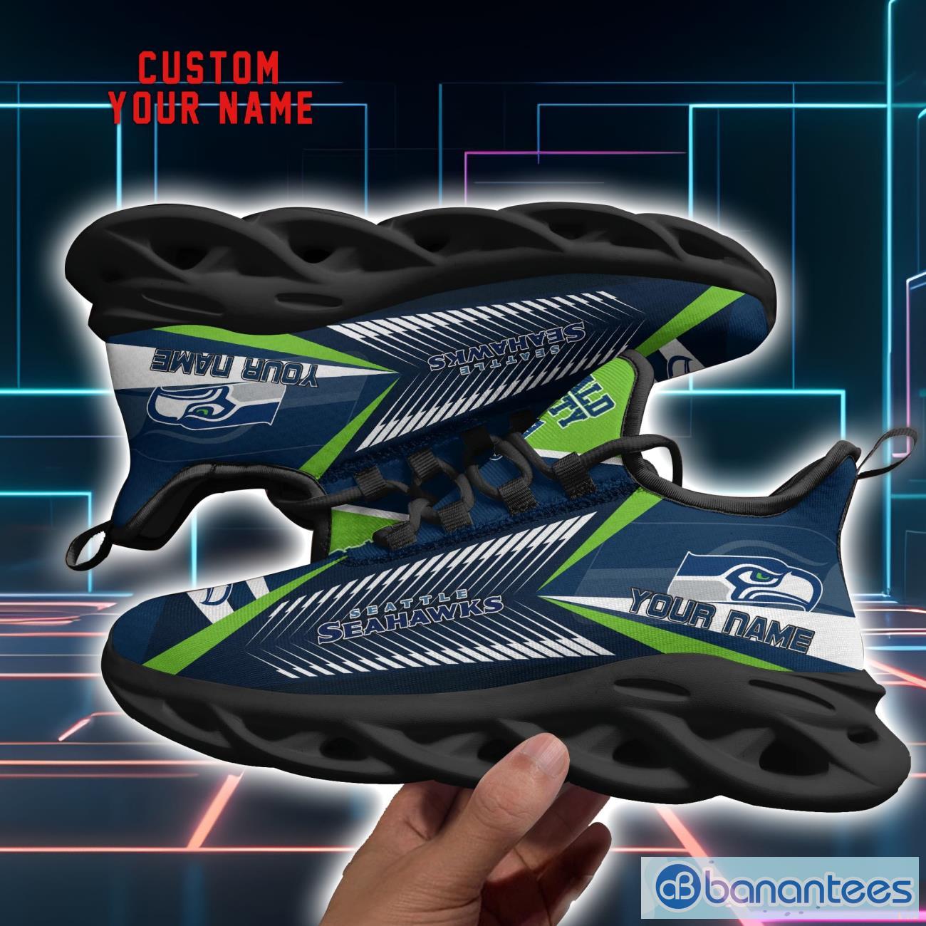 Seattle Seahawks NFL Personalized Shoes Max Soul Sneakers New Sport Gift Product Photo 1
