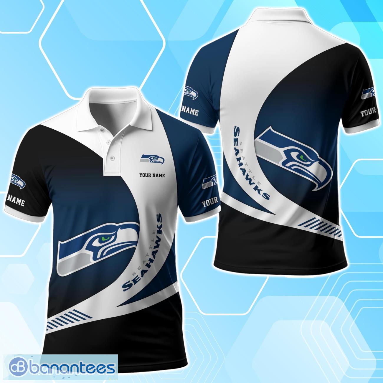 Seattle Seahawks Polo Shirt Custom Name Sport 3D Clothings For Fans Product Photo 1