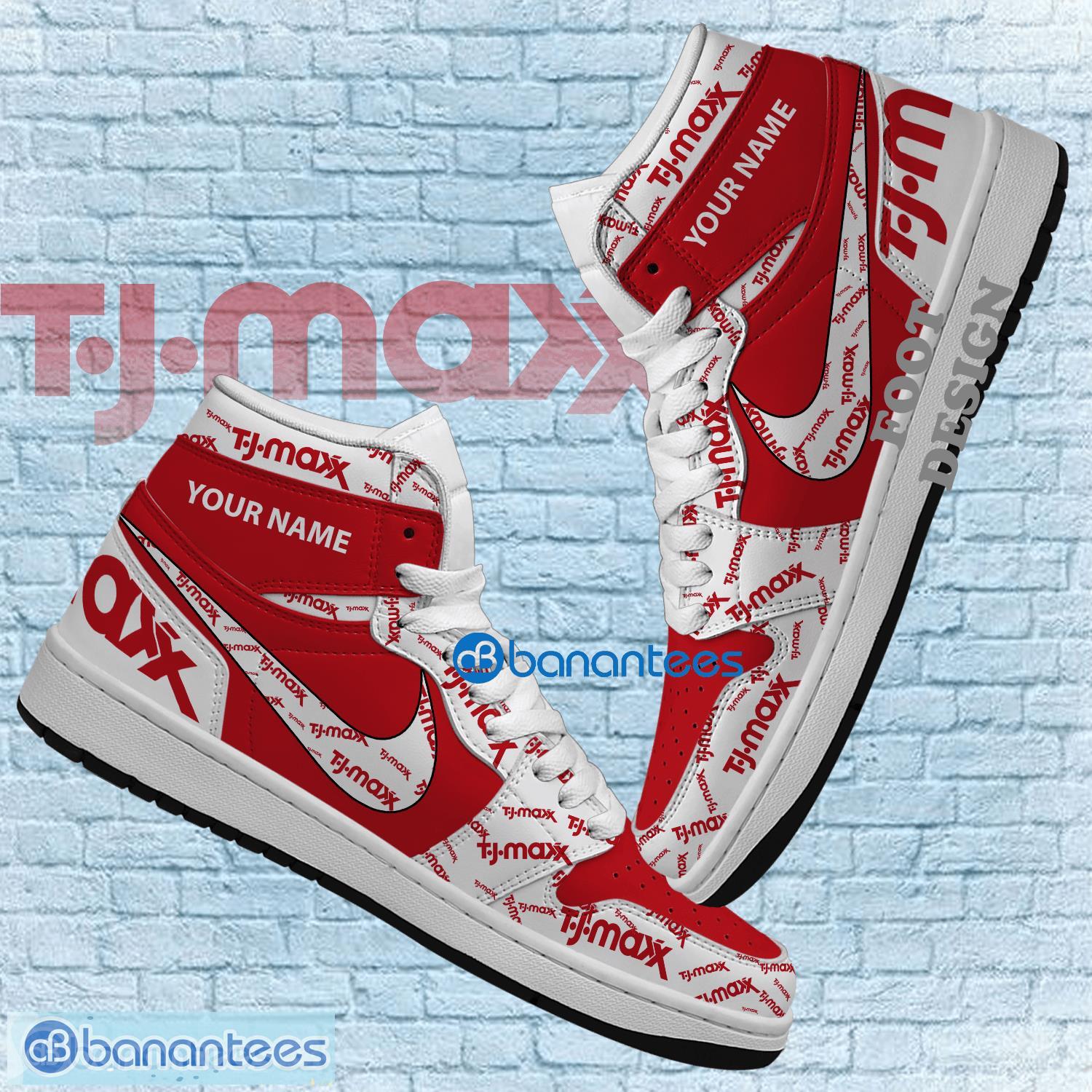 T.J. Maxx Logo Brand Personalized Air Jordan Hightop Shoes AOP For