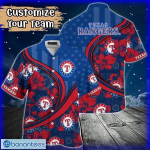Custom Name or Team Name MLB Texas Rangers Hawaiian Shirt 2024 Product Photo 1