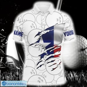 Custom Name Texas Flag Bowling Team Bowlers Jersey Polo Shirt For Men And Women Product Photo 1