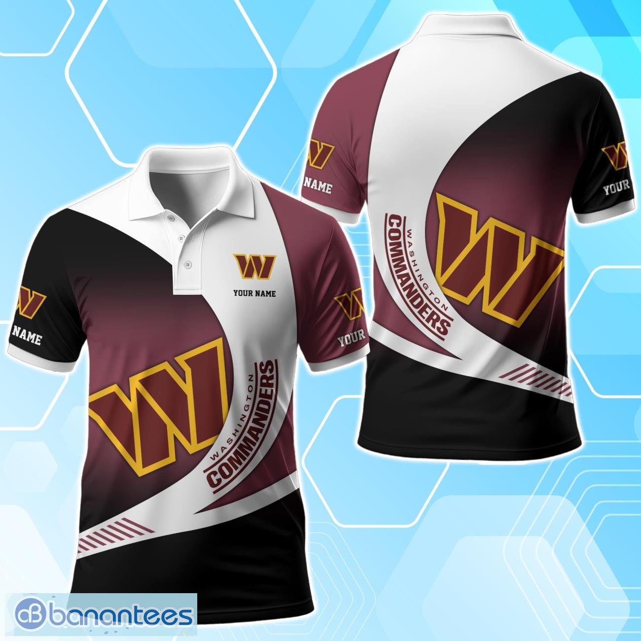Washington Commanders Polo Shirt Custom Name Sport 3D Clothings For Fans Product Photo 1