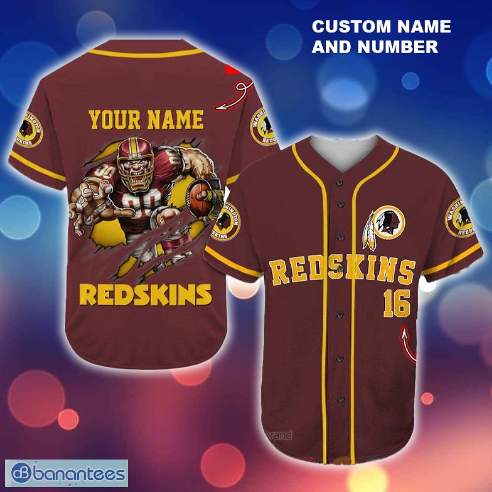 Washington redskins shop baseball jersey