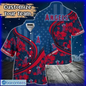 Custom Name or Team Name MLB Los Angeles Angels Hawaiian Shirt 2024 Product Photo 1