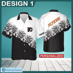 Custom Name NHL Philadelphia Flyers Hula New 3D Hawaiian Shirt Flower For Summer - NHL Philadelphia Flyers 3D Hawaiian Shirt Flower Custom Name Style 1