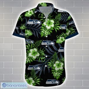 Seattle SeahawksTeam Logo Tropical 3D Hawaiian Shirt Big Fans Gift Product Photo 2