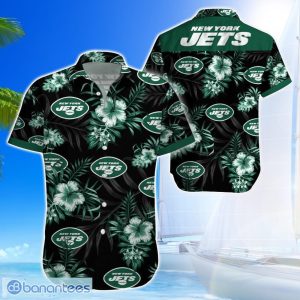 New York JetsTeam Logo Tropical 3D Hawaiian Shirt Big Fans Gift Product Photo 1