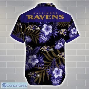 Baltimore RavensTeam Logo Tropical 3D Hawaiian Shirt Big Fans Gift Product Photo 3