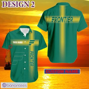 Custom Name Frontier Airlines Logo Brand New Seashell Brand New Beach Hawaiian Shirt For Summer - frontier airlines Logo Brand New 2024 Style 2 Hawaiian Shirt