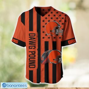 Cleveland Browns Custom Name and Number Baseball Jersey Shirt Product Photo 2
