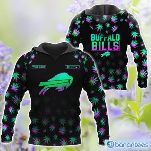 Buffalo Bills Personalized Name Weed pattern All Over Printed 3D TShirt Hoodie Sweatshirt Product Photo 1