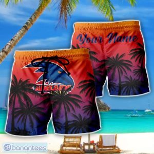 Adelaide Crows AFL Coconut Pattern Tropical Beach Shorts For Mens Personalized Name Product Photo 1