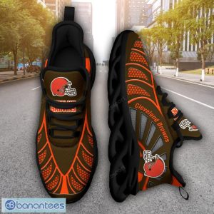 Cleveland Browns NFLNew Designs Black And White Clunky Shoes Max Soul Shoes Sport Season Gift Product Photo 1