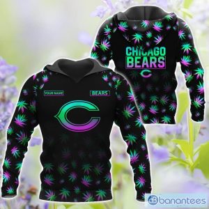 Chicago Bears Personalized Name Weed pattern All Over Printed 3D TShirt Hoodie Sweatshirt Product Photo 1