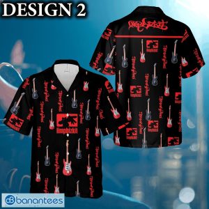 Limp Bizkit Music Band Logo Hawaiian Shirt Thunder And Guitar Black Red For Fans Gift Holidays - Limp Bizkit Hawaiian Shirt Logo Band Photo 2
