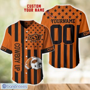 Oklahoma State Cowboys Custom Name and Number NCAA Baseball Jersey Shirt Product Photo 1