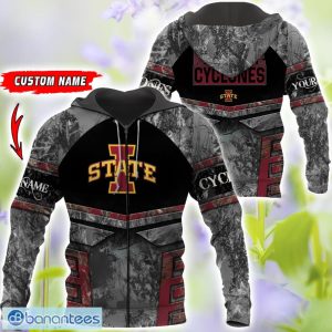 Iowa State Cyclones Grey Black Hunting 3D T-Shirt Hoodie Sweatshirt Zip Hoodie Custom Name Product Photo 4