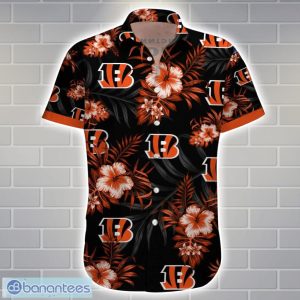 Cincinnati BengalsTeam Logo Tropical 3D Hawaiian Shirt Big Fans Gift Product Photo 2