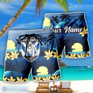 Canterbury Bulldogs NRL Beach Shorts Personalized Name Product Photo 1