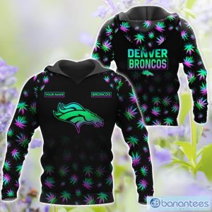 Denver Broncos Personalized Name Weed pattern All Over Printed 3D TShirt Hoodie Sweatshirt Product Photo 1