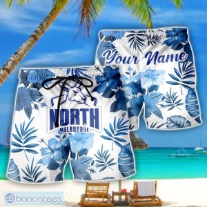 North Melbourne Kangaroos AFL Summer Gift For Mens Personalized Name Beach Shorts Product Photo 1