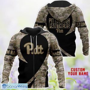 Pittsburgh Panthers 3D Hoodie T-Shirt Sweatshirt Camo Pattern Veteran Custom Name Gift For Father's day Product Photo 1