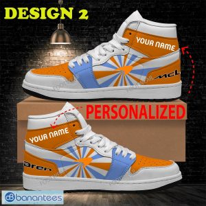 Custom Name F1 Racing McLaren Formula 1 Team Air Jordan 1 Hightop Sneakers For Men Women Fans Gift - F1 Racing McLaren Formula 1 Team Air Jordan 1 Hightop Sneakers Style 2