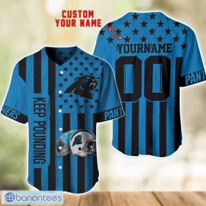 Carolina Panthers Custom Name and Number Baseball Jersey Shirt Product Photo 1