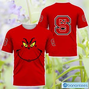 NC State Wolfpack Grinch Face All Over Printed 3D TShirt Sweatshirt Hoodie Unisex For Men And Women Product Photo 3